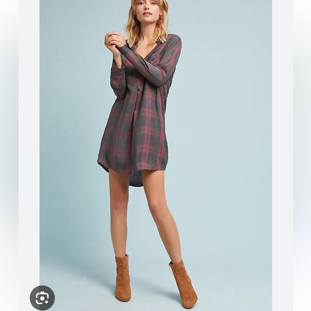 Anthropologie ( cloth and stone brand) thin flannel dress